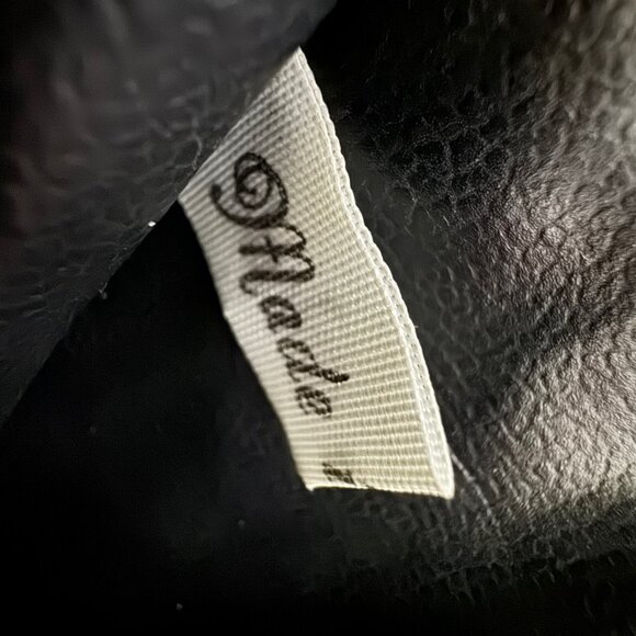 Vintage Carlos Falchi Buffalo Clutch Bag, Black Leather - Picture 11 of 13